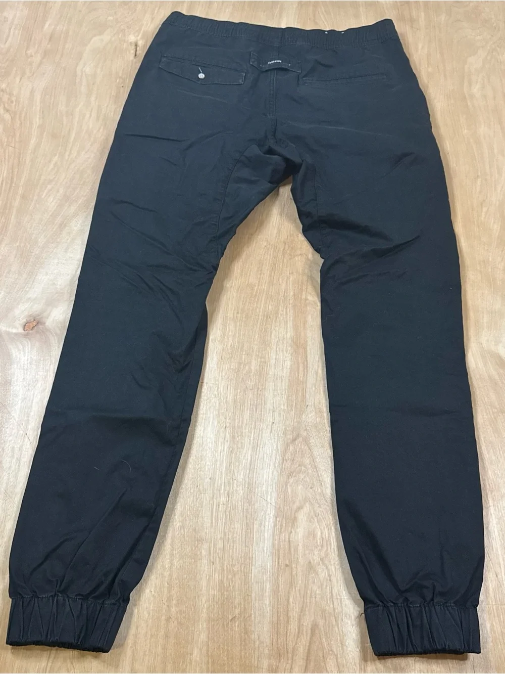 ZANEROBE Men’s Black Slim Tapered Jogger Pants 32 x 32 Twill Drawstring Pockets